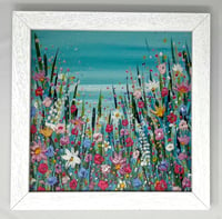 Image 1 of 'Floral Love' Textured Framed Print