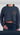 Women's Drop Shoulder Cropped NAVY Crewneck Sweatshirt