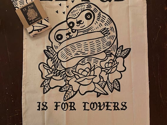 Image of Sloth Design Tea-Towel