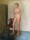 Nude painted on board