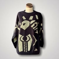 Image 1 of Geometric Black Sweater Large