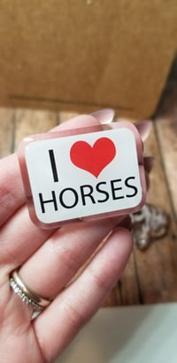 Image 4 of I love Horses | Acrylic Lanyard/Lapel Pin Set (3 Pins)