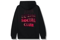 Image 1 of Anti Social Social Club A Fire Inside Red/Pink Flame Hoodie In Black