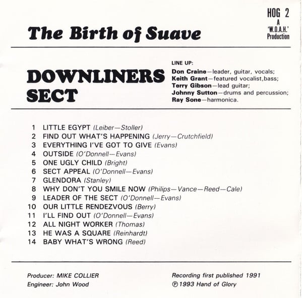 Downliners Sect – The Birth Of Suave, CD, NEW
