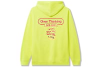 Image 1 of Anti Social Social Club Over Thinking 21 Hoodie Neon Green