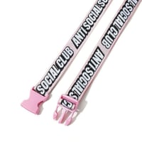 Image 1 of Antisocial Social Club safe and sound Pink Luggage Strap belt