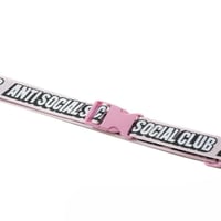 Image 2 of Antisocial Social Club safe and sound Pink Luggage Strap belt