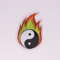Image 2 of Yin Yang Flame Sticker
