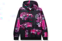 Image 2 of Anti Social Social Club 3AM On Melrose All Over Hoodie Black/Pink