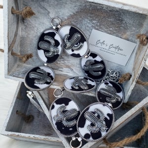 Image of Cactus Cow Print Chain Belt