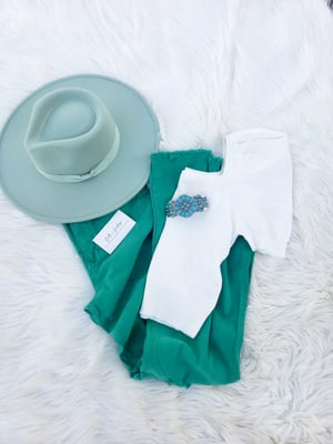 Image of Teal Flare Bootcut Jean's 