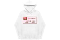 Image 2 of Pop Smoke x Vlone Stop Snitching Hoodie White
