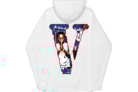 Image 1 of Pop Smoke x Vlone City Hoodie White
