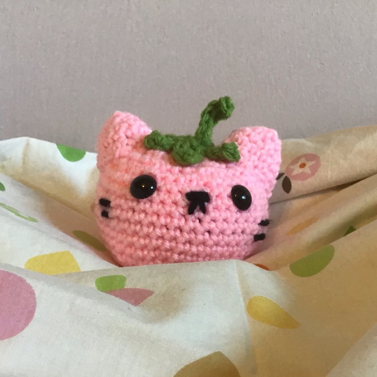 Crochet Strawberry Cat Plushie Berry Good Crochet