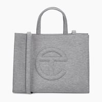 Image 2 of Telfar x UGG Fleece Shopping Bag Medium Heather Gray