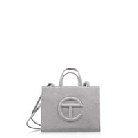 Image 3 of Telfar x UGG Fleece Shopping Bag Medium Heather Gray