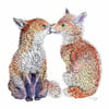 Kissing Foxes 
