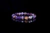 Handmade 10 mm AAA Natural Super 7 Phantom Amethyst Cacoxenite 10mm Faceted Stretch Bracelet