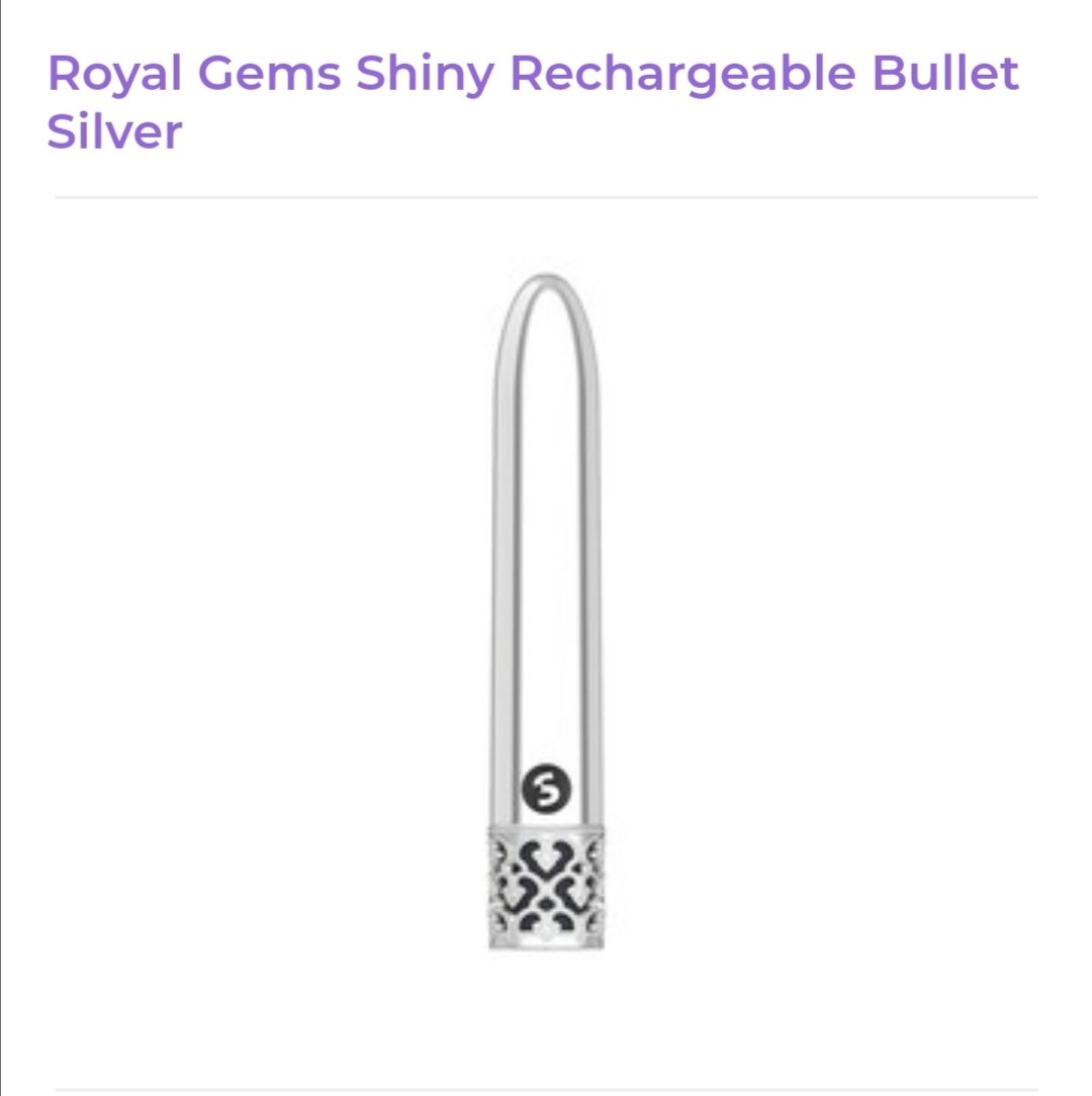 Image of Royal Gems Shiny Rechargeable Bullet Silver