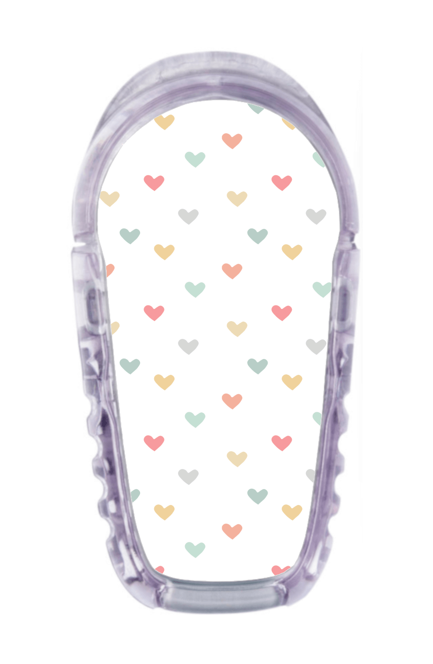 Image of Hearts Dexcom G6 Transmitter Sticker