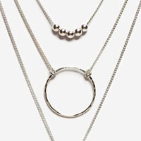 Image 4 of Collier Multirang Argent Boules