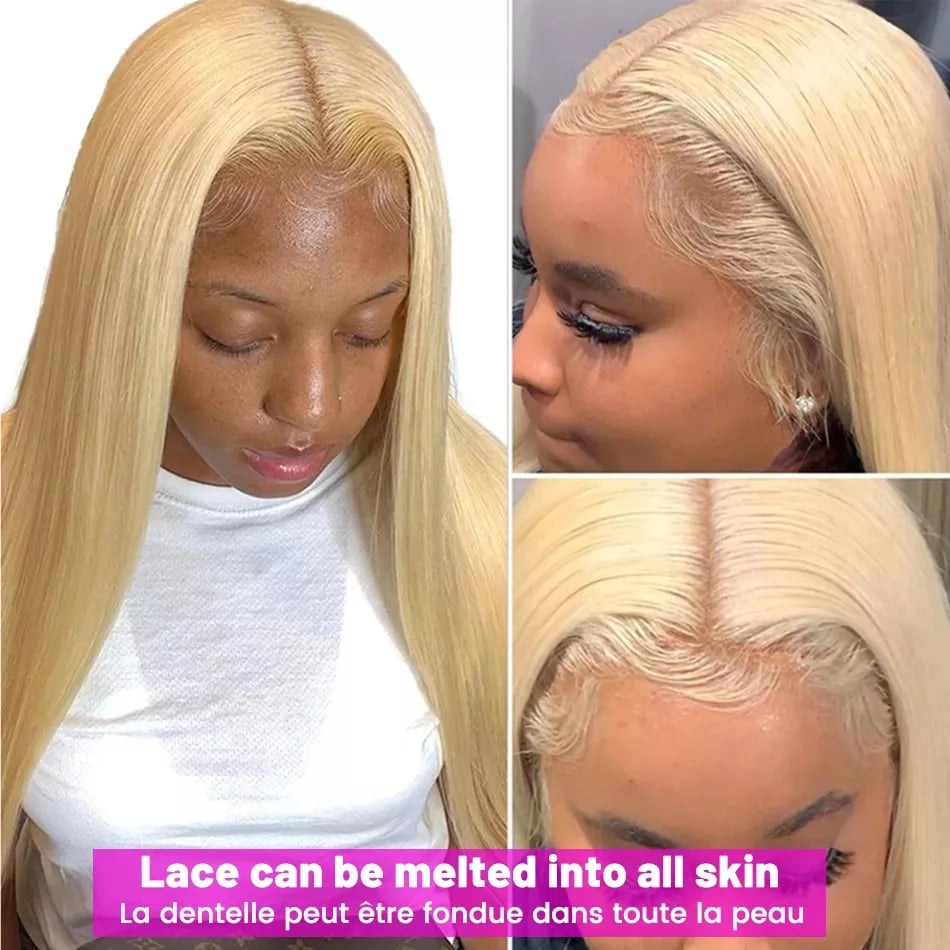 26 inch blonde human hair wig