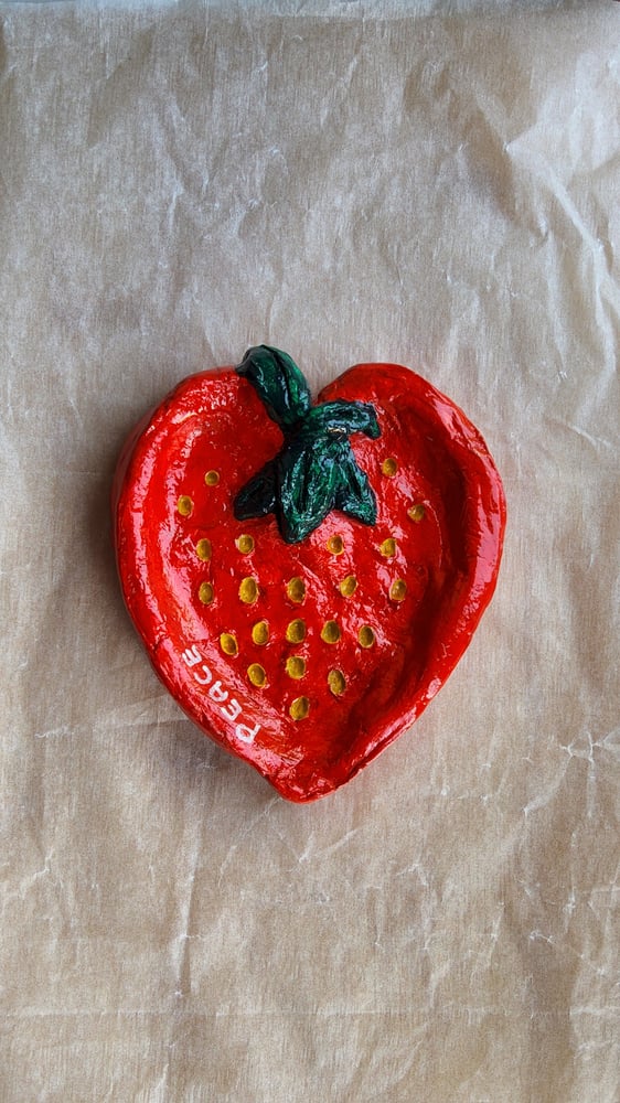 Image of Peace Strawberry Trinket Dish 