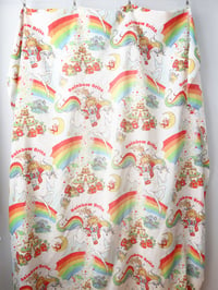 Image 5 of vintage rainbow brite linen orb patchwork 5T courtneycourtney short sleeve dress