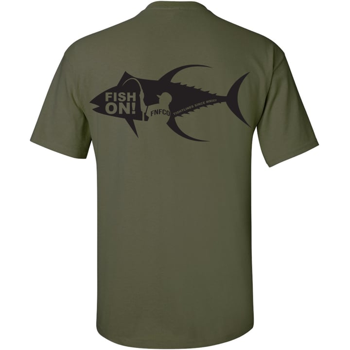 Image of Fish On! Tee (military green)