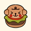 Monkey Burger Sticker