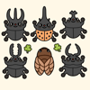 Bug Sticker Set