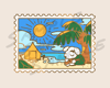 Beachside Stamp Enamel Pin 