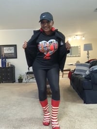 Image 4 of HBCU LOVE / LADIES CUT & UNISEX LONG SLEEVE HOODIE SHIRT (Black)