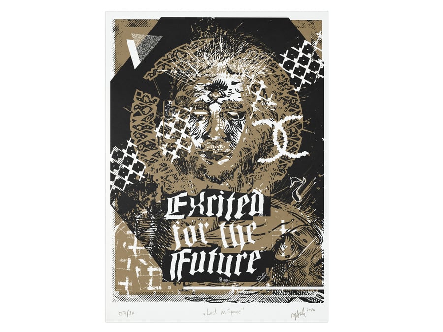 Image of "EXCITED FUTURE" A3 Riso Print poster