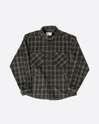 EPTM SLIT FLANNEL IN DARK OLIVE
