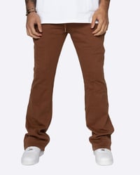 EPTM FRENCH TERRY FLARE PANTS-COPPER BROWN
