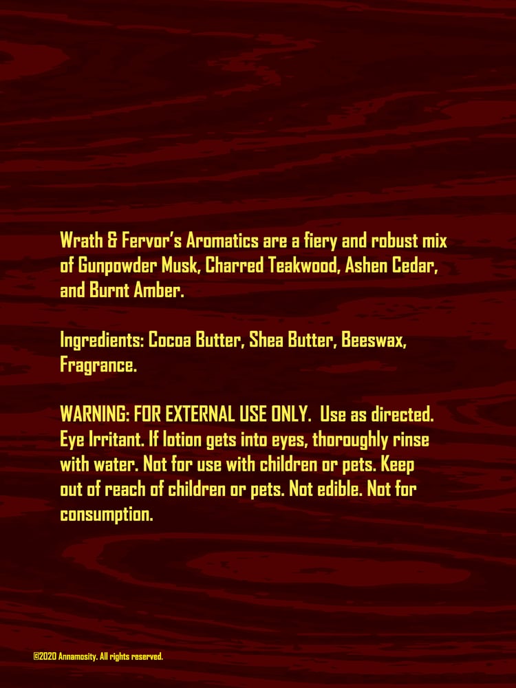 Image of Wrath & Fervor - Lotion Bar Mini