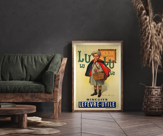 LULU Biscuits Lefèvre-Utile | Firmin Bouisset | 1930 | Wall Art Print | Vintage Ads Poster