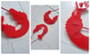 ogrlica p l e k s i ROŽA - rdeča .2 // necklace p l e x i g l a s s FLOWER - red .2