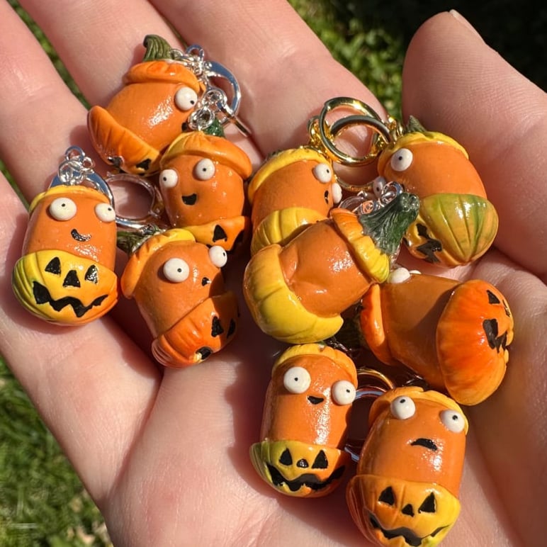 Image of Pumpkin Nugget Earrings