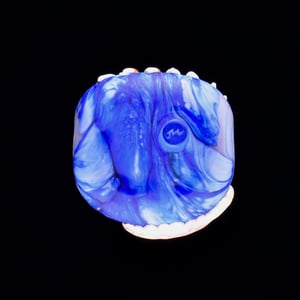 Image of XL. Curious Major Mitchell Cockatoo - Flamework Glass Sculpture Bead
