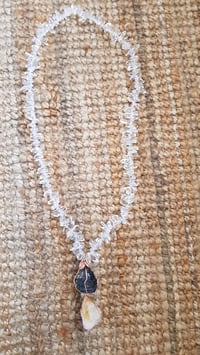 Image 1 of Clear Quartz Trio Necklace