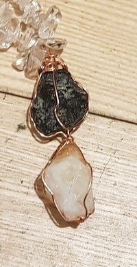 Image 2 of Clear Quartz Trio Necklace