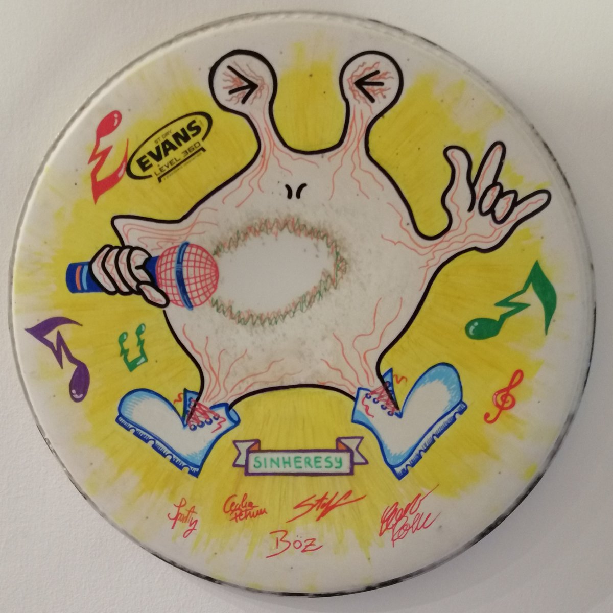 Image of HAND PAINTED DRUMHEAD / Singing Monster