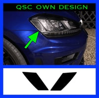 Image 1 of X2 Vw golf Mk7 Headlight Side Chrome Trim overlay sticker 