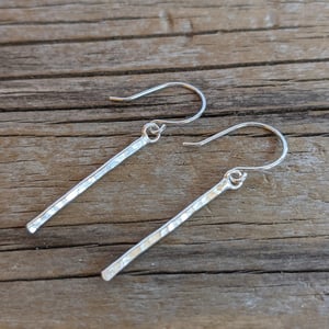 Image of Hammered sterling everyday earrings