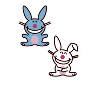 multi layer happy bunny stencils