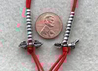 Image 4 of Mala Counters • Bell & Dorje Style #2 • Small 4mm • 925 Sterling Silver