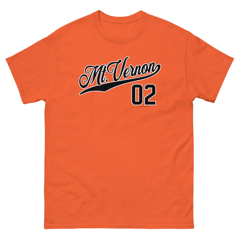 Image of Mt. Vernon Baltimore T-Shirt 21202 Mens (Orange)