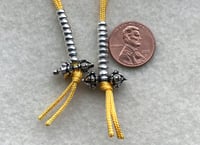 Image 2 of Mala Counters • Bell & Dorje Style #1 • Small • 4mm • 925 Sterling Silver